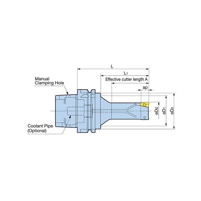 HSK Integrated Type Fullcut Mill FCR Type Long Type HSK-A