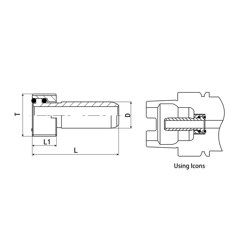 HSK Coolant Pipe HSK32-CP HSK40-CP HSK50-CP HSK63-CP HSK100-CP - Big-tools Industrial Supply Tools for Metal Cutting
