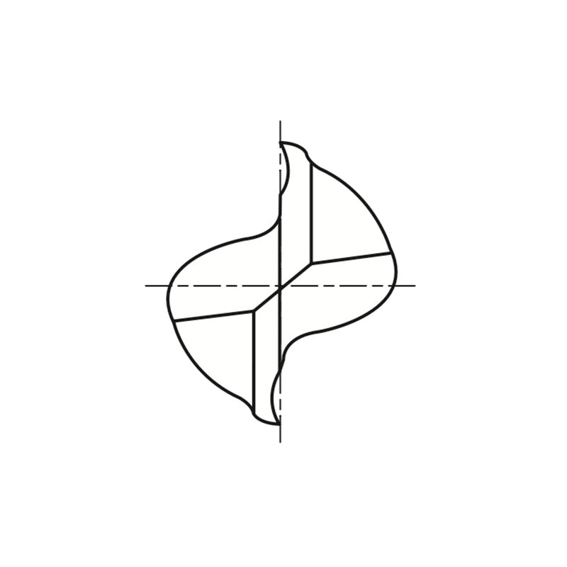 HSS (M2) Flat Shank E1070 Series, HSS, 2 Flute 42° Helix Regular & Medium Length for Aluminum COBALT & HSS End Mills 1/4~2