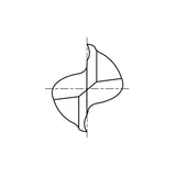 HSS (M2) Flat Shank E1070 Series, HSS, 2 Flute 42° Helix Regular & Medium Length for Aluminum COBALT & HSS End Mills 1/4~2