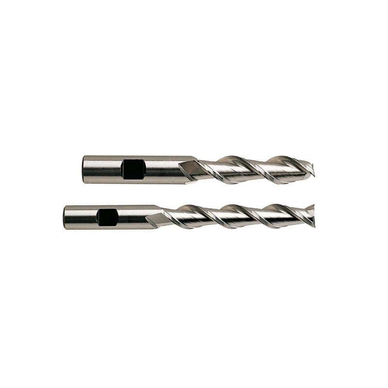 HSS (M2) Flat Shank E1071 & HSS (M2) Flat Shank E1072 Series, HSS, 2 Flute 42° Helix Long & Extra Long Length for Aluminum COBALT & HSS End Mills 1/4~2