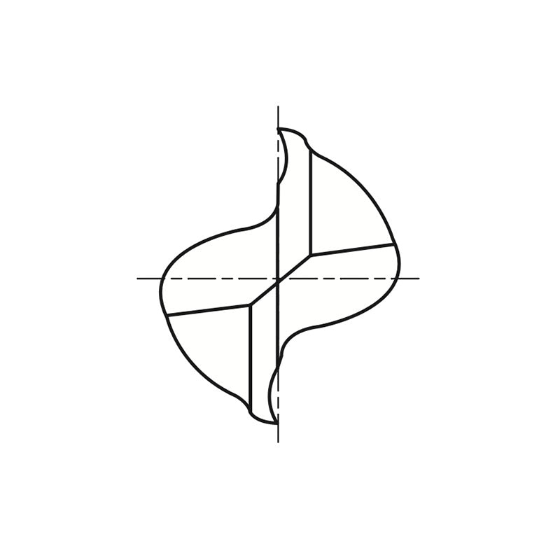 HSS (M2) Flat Shank E1071 & HSS (M2) Flat Shank E1072 Series, HSS, 2 Flute 42° Helix Long & Extra Long Length for Aluminum COBALT & HSS End Mills 1/4~2