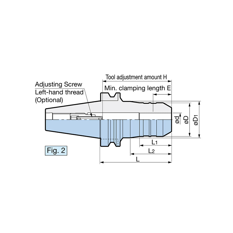 HYDRAULIC CHUCK    Clamping diameter: ø6 - ø42  BBT50-HDC 20L~42L - Big-tools Industrial Supply Tools for Metal Cutting