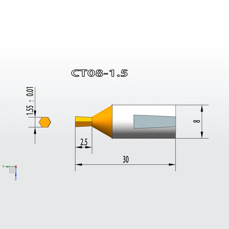 Hex Socket Punch, Spline Square Plum Punch, Rotating Punch Tool, Swiss Lathe Back Axis Punch, Universal Punch Shank