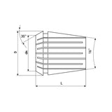 High-Precision ER Collet ER8 ER11 ER16 ER20 ER25 ER32 ER40 - Big-tools Industrial Supply Tools for Metal Cutting