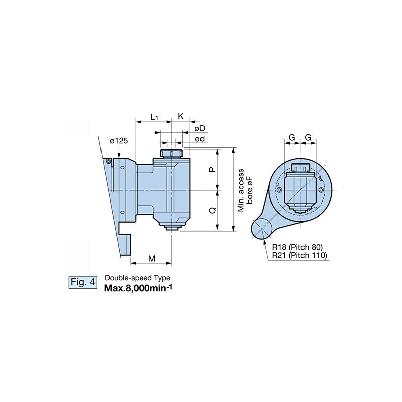 High Runout Accuracy Is Achieved Through The Adoption  Of The High-precision New Baby Chuck  Angle  Head AG90 Series  HSK-A100