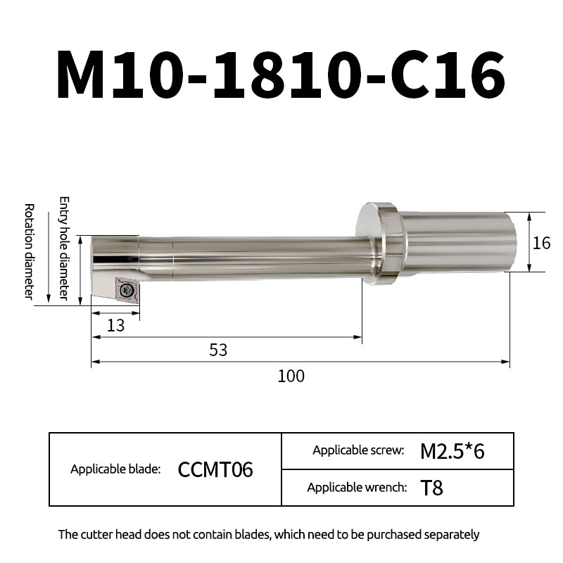 Back Pull Countersink Tool Holder, Back Pull Cutter, CNC M16.