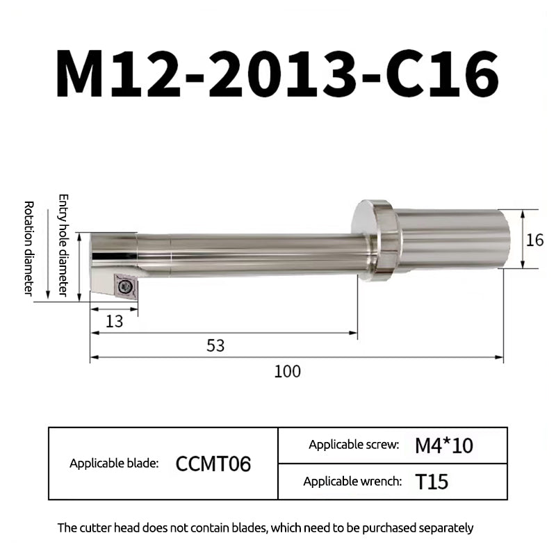 Back Pull Countersink Tool Holder, Back Pull Cutter, CNC M16.