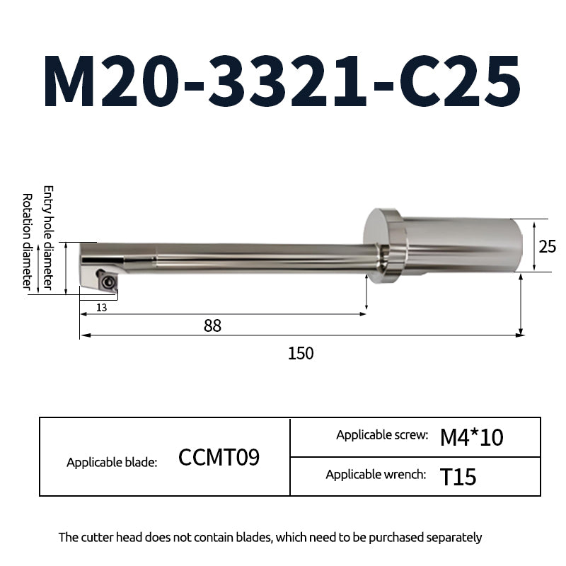 Back Pull Countersink Tool Holder, Back Pull Cutter, CNC M16.