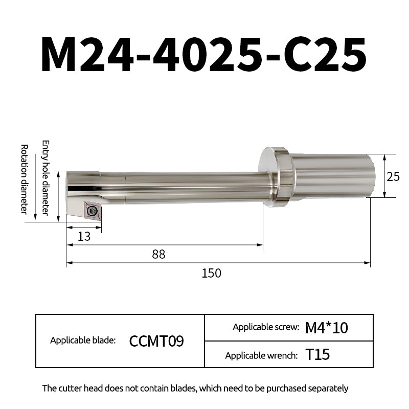 Back Pull Countersink Tool Holder, Back Pull Cutter, CNC M16.