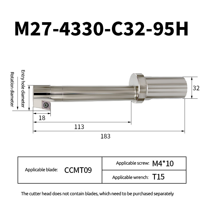 Back Pull Countersink Tool Holder, Back Pull Cutter, CNC M16.