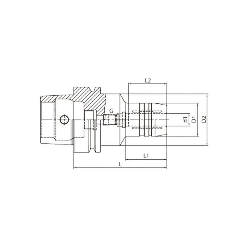 Hydraulic Chuck, Standard   HSK63F-HY20-85 - Makotools Industrial Supply Tools for Metal Cutting
