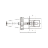 Hydraulic Chuck, Standard  SK30-HY06-70~(HY20-80.5) - Makotools Industrial Supply Tools for Metal Cutting