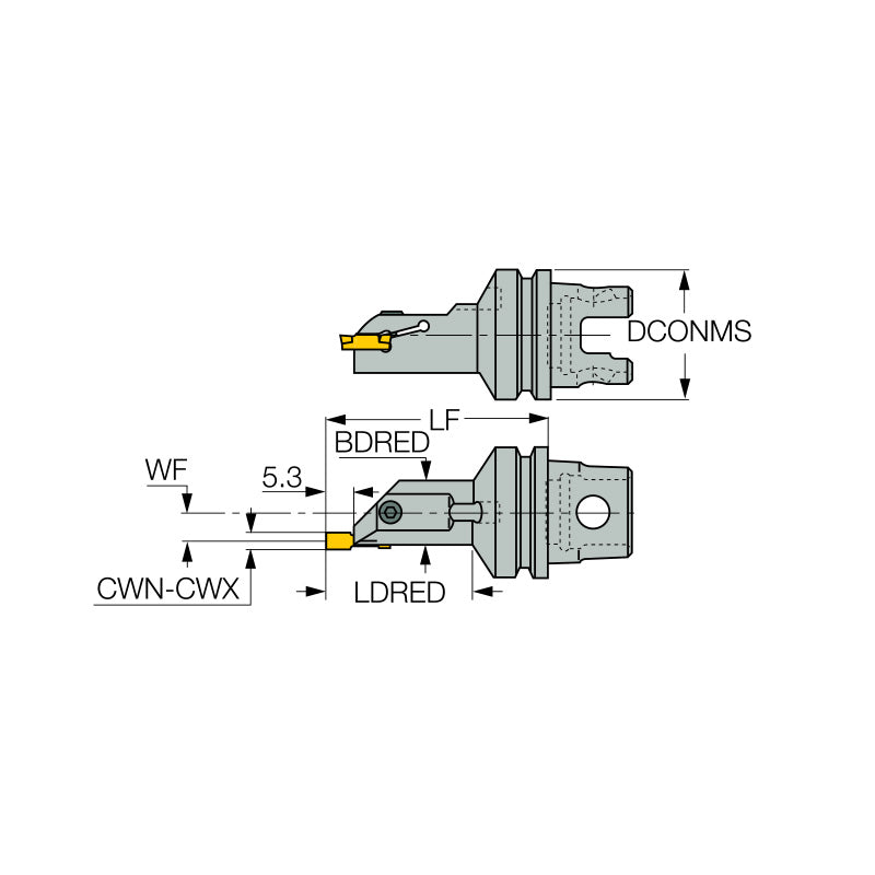 IM-HFIR-MC : Tools for Internal Grooving and Turning with ISO 26622-1(*) Tapered Shank - Big-tools Industrial Supply Tools for Metal Cutting