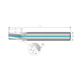 ISO Metric Helical Flutes with Thru-Hole Coolant  Solid Carbide Thread Milling Tools