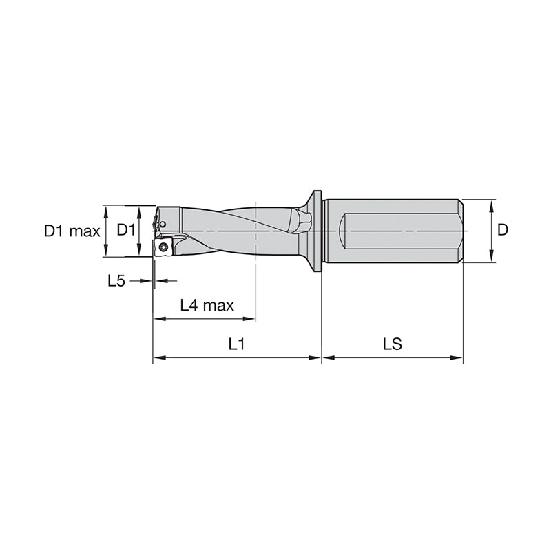 Indexable Drills • Top Cut 4 • 2 x D • SLR Shanks • Metric