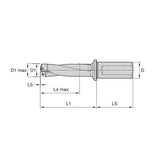 Indexable Drills •Top Cut 4 • 3 x D • SLR Shank • Inch