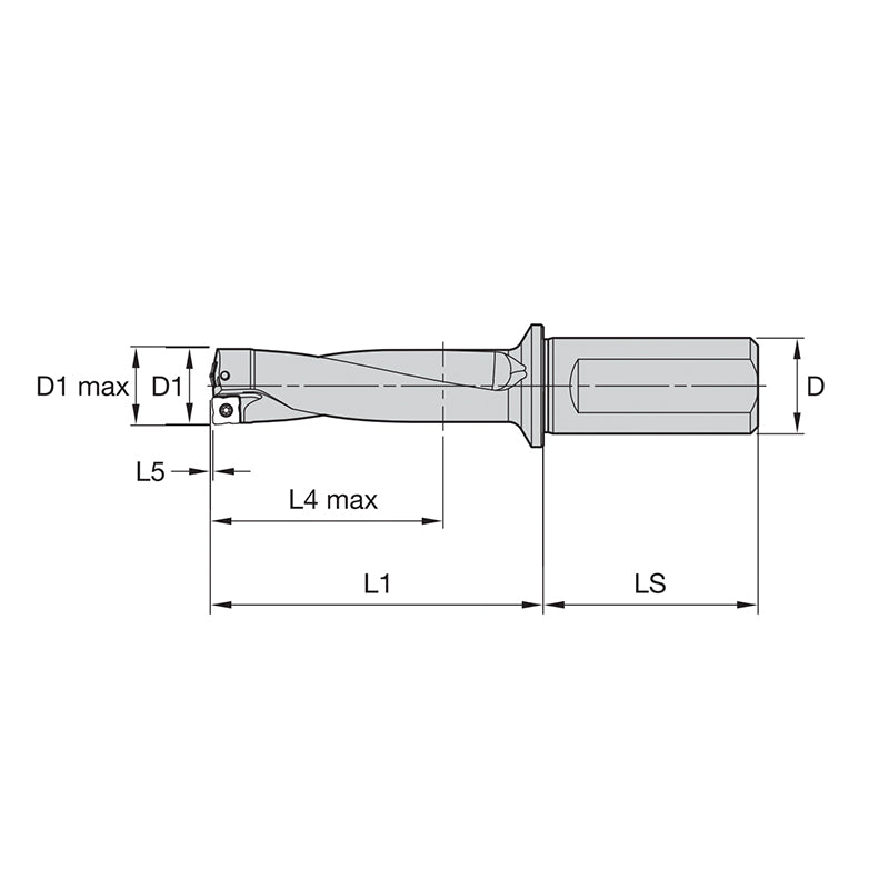 Indexable Drills • Top Cut 4 • 4 x D • SLR Shank • Inch