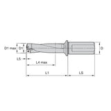 Indexable Drills • Top Cut 4 • 4 x D • SLR Shank • Inch