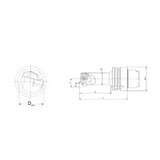 Internal Turning Tool Body HSK-T DWLNR/L-Kr 95° - Big-tools Industrial Supply Tools for Metal Cutting
