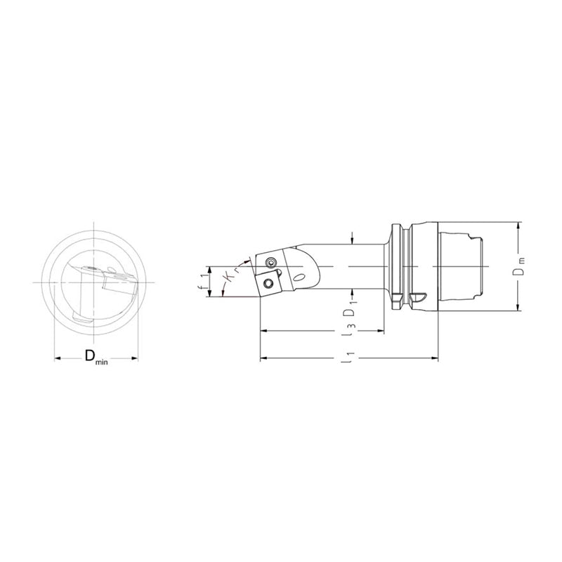Internal Turning Tool Body HSK-T PSKNR/L-Kr 75° - Big-tools Industrial Supply Tools for Metal Cutting