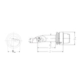 Internal Turning Tool Body HSK-T PSKNR/L-Kr 75° - Big-tools Industrial Supply Tools for Metal Cutting