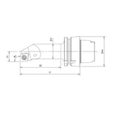 Internal Turning Tool Body HSK-T SCLCR/L-Kr 95° - Big-tools Industrial Supply Tools for Metal Cutting
