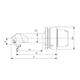 Internal Turning Tool Body HSK-T SDUCR/L-Kr 93° - Big-tools Industrial Supply Tools for Metal Cutting