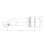 Internal Turning Tool Body HSK-T STFCR/L-Kr 91° - Big-tools Industrial Supply Tools for Metal Cutting