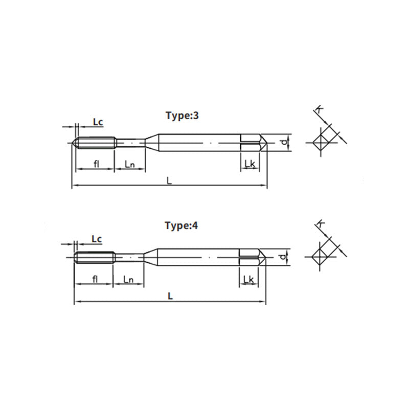 JX10-BK-NRT forming taps with long neck  taps for carbon steel  & alloy steel - Makotools Industrial Supply Tools for Metal Cutting