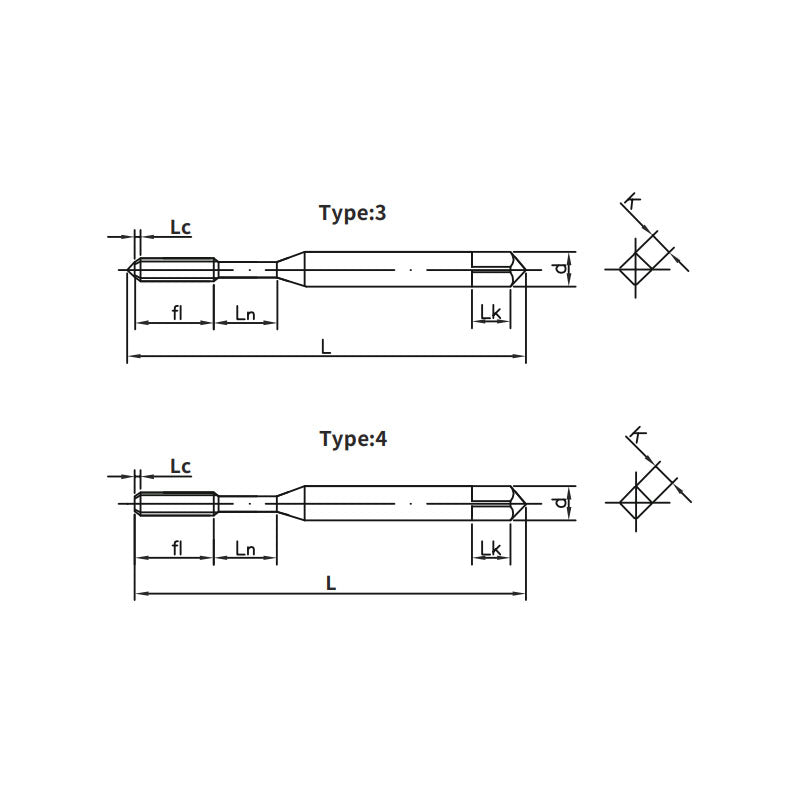 JX10-BK-NRT PUBK440P forming taps with long neck  taps for carbon steel  & alloy steel - Makotools Industrial Supply Tools for Metal Cutting