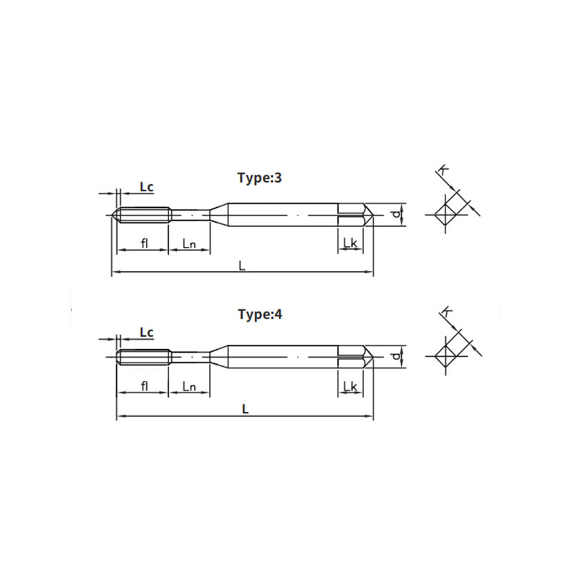 JX10-BK-NRT (M2~6×0.4~1) MBK0204P forming taps with long neck  taps for stainless steel - Makotools Industrial Supply Tools for Metal Cutting