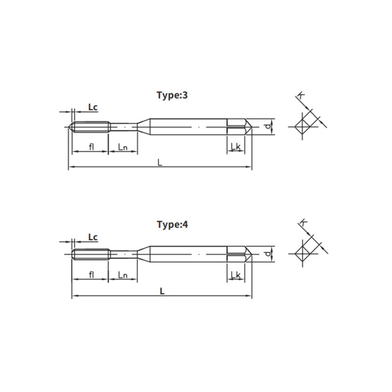 JX10-BK-NRT (M2~6×0.4~1) NBK0204P forming taps with fine thread For aluminum,cooper and non-ferrous metals - Makotools Industrial Supply Tools for Metal Cutting