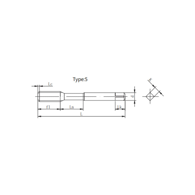 JX10-L-NRT(1/2~5/8-13~20UNC) NNU1213120B  forming taps with long shank For aluminum、cooper and non-ferrous metals - Makotools Industrial Supply Tools for Metal Cutting