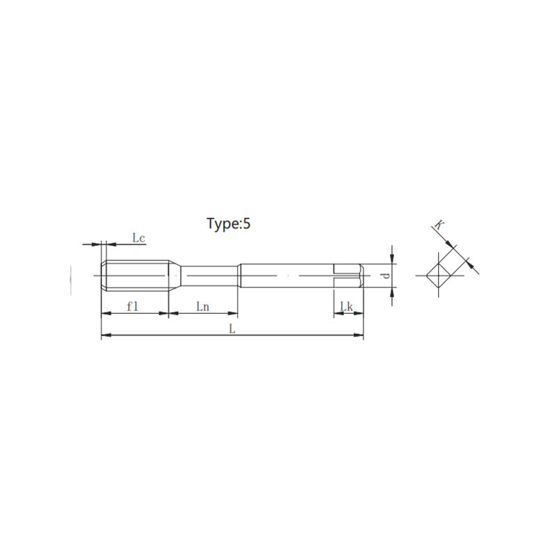 JX10-L-NRT (M16×1~2) NN1620120B forming taps with long shank For aluminum,cooper and non-ferrous metals - Makotools Industrial Supply Tools for Metal Cutting