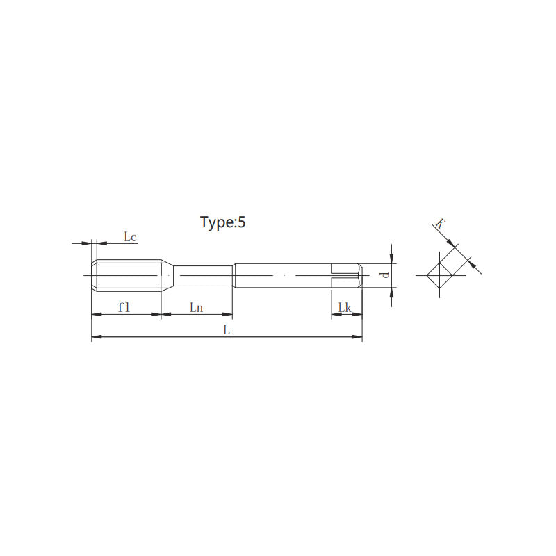 JX10-L-NRT  (M2~4×0.4~0.7) MN10150120B  forming taps with long shank  taps for stainless steel - Makotools Industrial Supply Tools for Metal Cutting