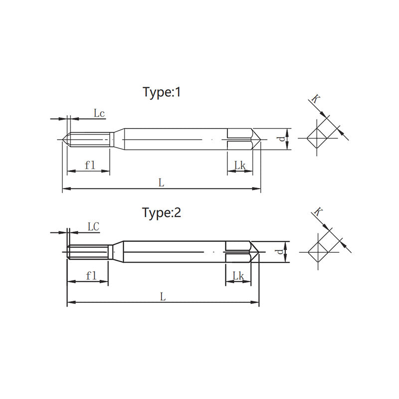 JX10-LH-NRT (M1~6×0.25~1) MLH01025P  taps for stainless steel - Makotools Industrial Supply Tools for Metal Cutting