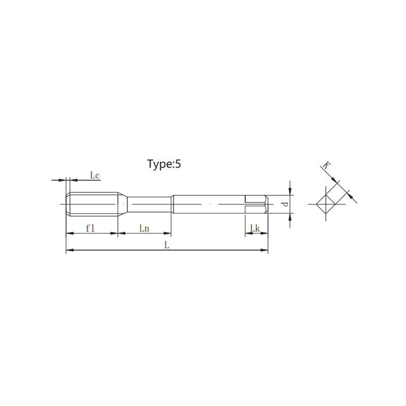 JX10-LH-NRT (M7~16×1~2) NLH07100P forming taps with LH thread For aluminum,cooper and non-ferrous metals - Makotools Industrial Supply Tools for Metal Cutting