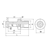 Japanese Standard Pull Stud MAS 403-1975 Standard type