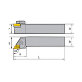 KNUX** Holder C-Clamping CKJNR/L Kr: 93° 2525M16 3232P16 4040R16 - Makotools Industrial Supply Tools for Metal Cutting