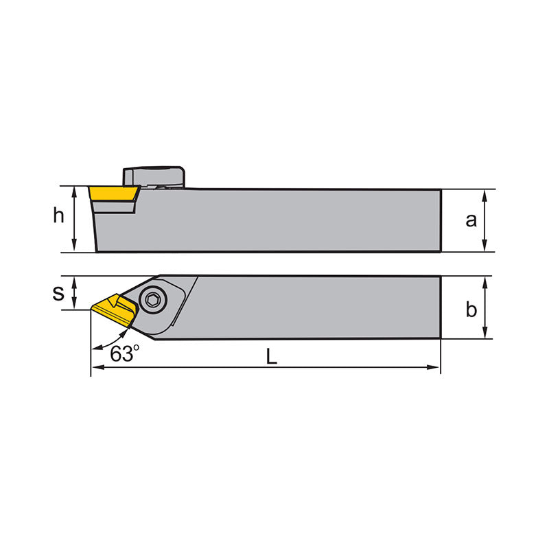 KNUX** Holder C-Clamping CKNNR/L Kr: 63° 2525M16 3232P16 - Makotools Industrial Supply Tools for Metal Cutting