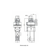 L-ER25M Offset Inward Type Universal Angle Head