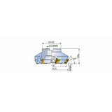 LM60SC-R-21 60° Face mills with unique wedge clamping & thicker positive strong 4 cutting edges inserts SCKN 21 for heavy machining in maximum depth of cut 13 mm - Big-tools Industrial Supply Tools for Metal Cutting