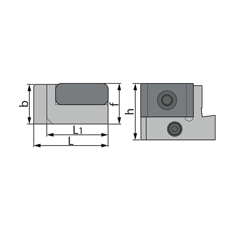 LN** Holder (External) P-Clamping RW-PLANR/L Kr: 90° -19 -30 - Makotools Industrial Supply Tools for Metal Cutting