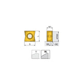 LPHU 05 PNR-ML Ground type tangential inserts of 4 cutting edges with sharp geometry - Big-tools Industrial Supply Tools for Metal Cutting