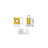LPHU 09 PNR-M  Ground type tangential inserts of 4 cutting edges with sharp geometry - Big-tools Industrial Supply Tools for Metal Cutting