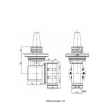 LU/BT40 Medium Universal type Universal angle head