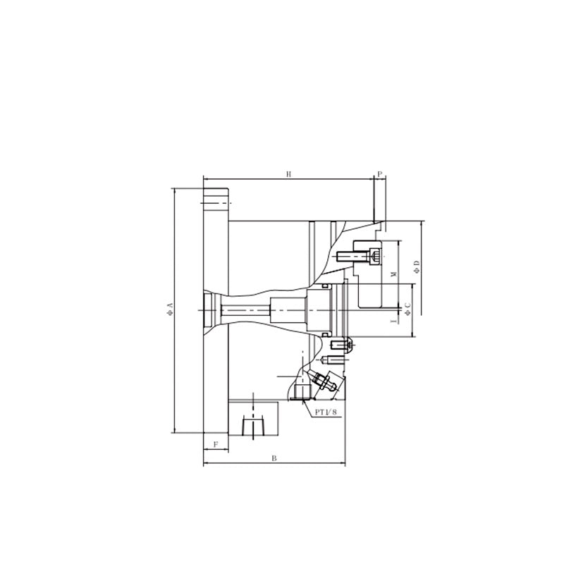 LU Pin Arbor Type Power Chuck Fixture