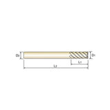 Long Length 6 Flute 45º Helix (Regular, Long Shank) SEME75060～SEME75200110300  Carbide 4G Mill End Mills Plain Shank SEME75 Series