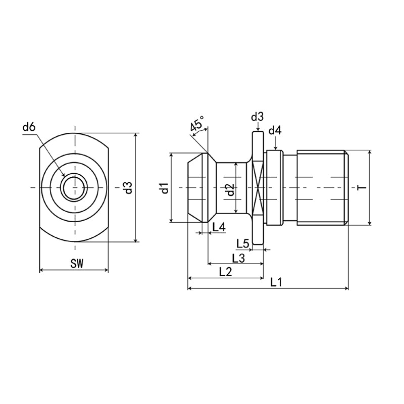 MAZAK Pull Stud MAZAK-BT40 MAZAK-BT50 - Big-tools Industrial Supply Tools for Metal Cutting